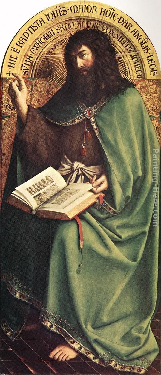 Jan van Eyck The Ghent Altarpiece St John the Baptist